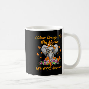 Taza De Café Elefante Que Uso Naranja Para Mi Tío Rsd Crps.