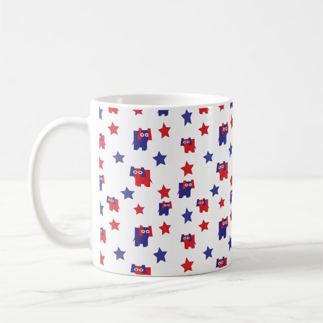 Taza De Café Elefante Republicano (Izquierda)