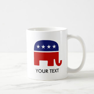 Taza De Café Elefante republicano del elefante/GOP