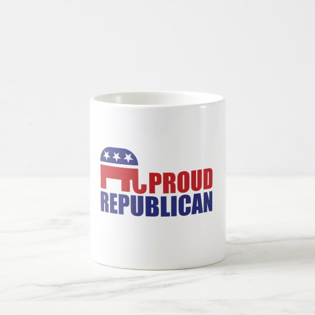 Taza De Café Elefante republicano orgulloso (Centro)