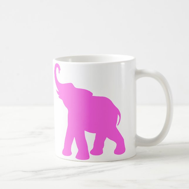 Taza De Café Elefante rosado (Derecha)