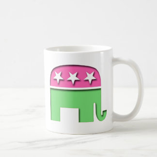 Taza De Café Elefante rosado del GOP