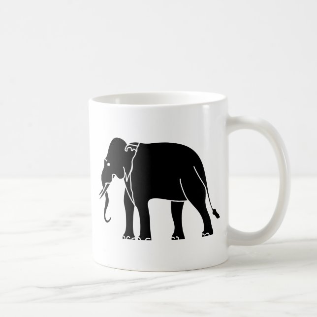 Taza De Café Elefante siamés (Derecha)