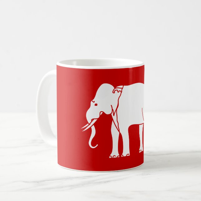 Taza De Café Elefante siamés (Anverso izquierdo)