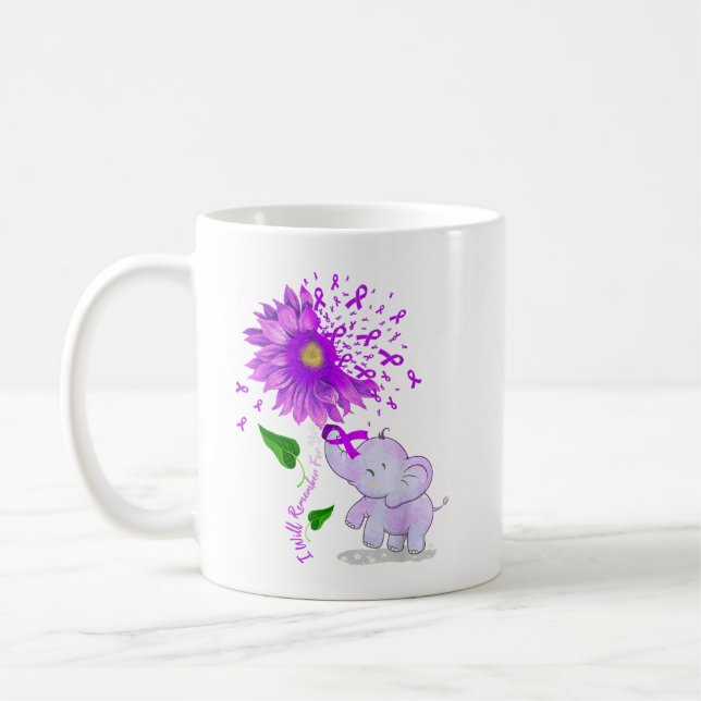 Taza De Café Elefante Te Recordaré Sunflower Alzheim (Izquierda)