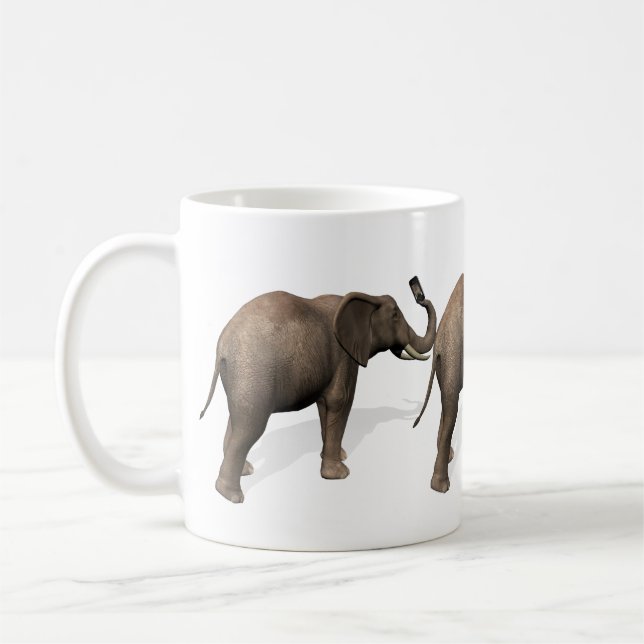Taza De Café Elefante tomando un selfie (Izquierda)
