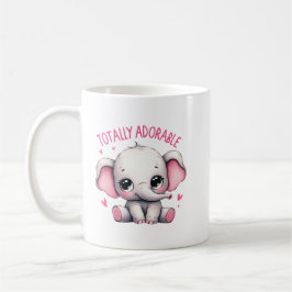 Taza De Café Elefante Totalmente Adorable Arte Lindo