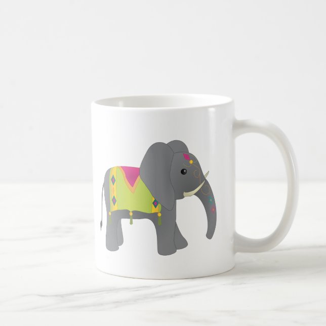Taza De Café Elefante Vestido (Derecha)