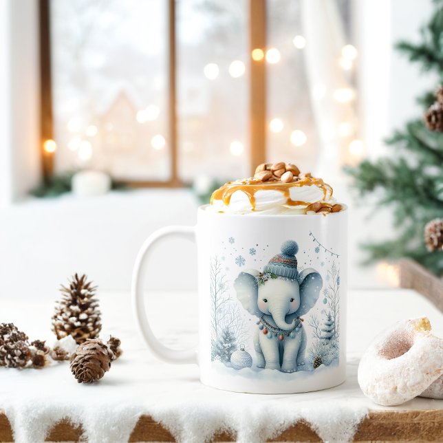 Taza De Café Elefante Vibes de Invierno - (Subido por el creador)