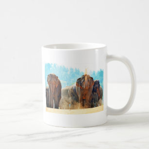 Taza De Café Elefantes Animales Safari Destino Paz Amor