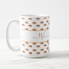 Taza De Café Elefantes dorados negros para papá Ringer 15oz