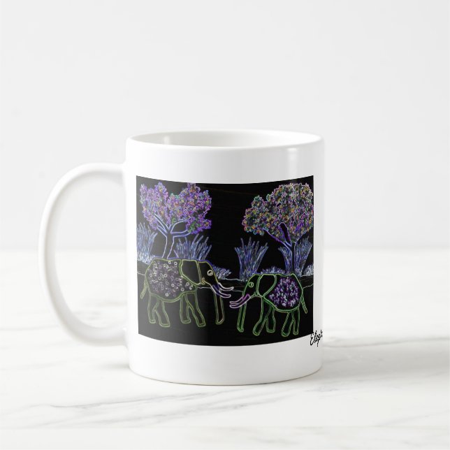 Taza De Café Elefantes eléctricos (Izquierda)