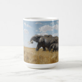 Taza De Café Elefantes en migración (por Wilhelm Kuhnert)