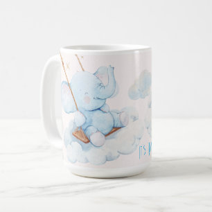 Taza De Café Elefantes gemelos doblan la alegría