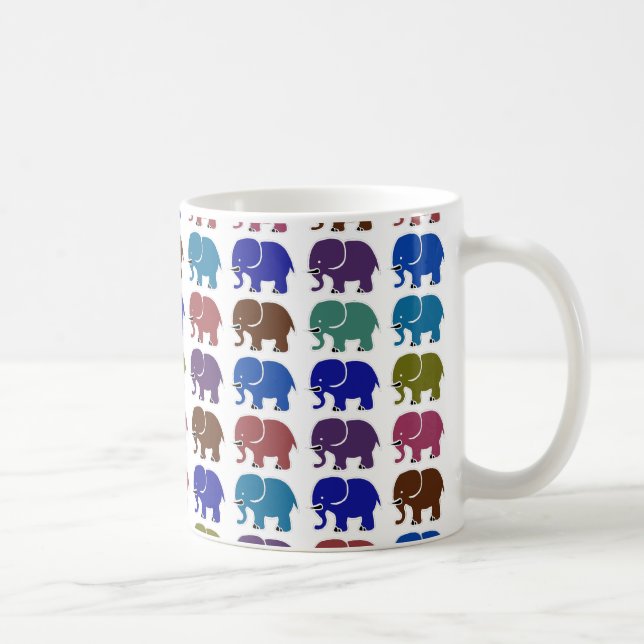 Taza De Café elefantes lindos (Derecha)