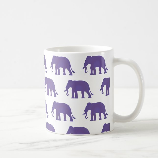 Taza De Café Elefantes púrpuras (Derecha)