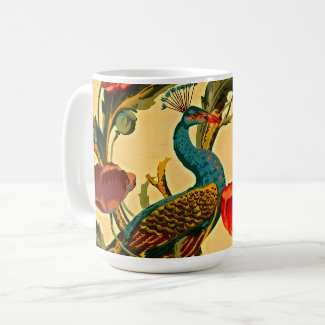 Taza De Café Elegancia Art Nouveau: Sidewall, The Peacock, 1896 (Anverso izquierdo)