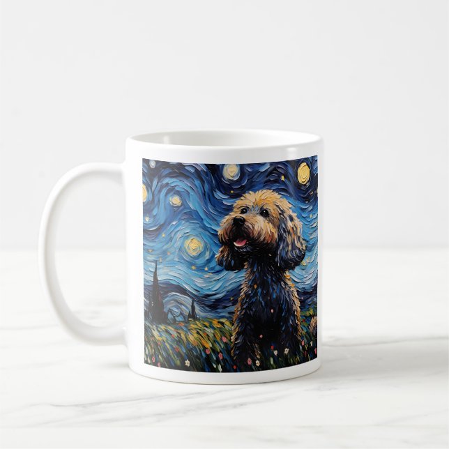 Taza De Café Elegancia canina estrellada - el legado de Van Gog (Izquierda)