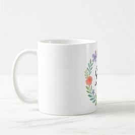 Taza De Café Elegancia caprichosa Monograma floral