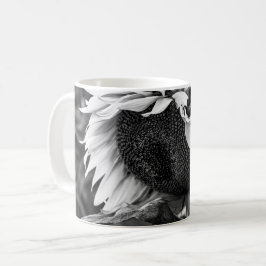 Taza de café - Elegancia de girasol BN