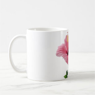 Taza De Café Elegancia de Hibisco Gemelo Rubor y Armonía de Flo