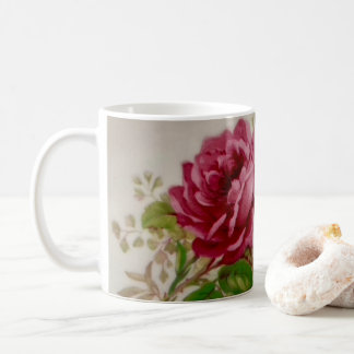 Taza De Café Elegancia de Rosa de col de época