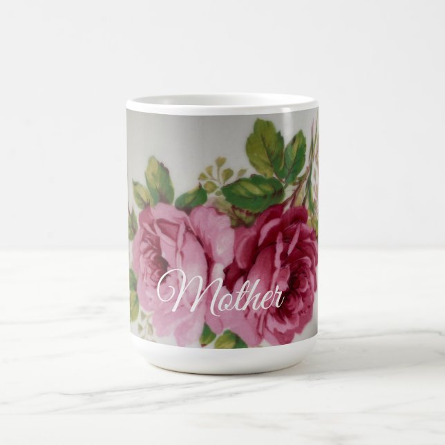 Taza De Café Elegancia de Rosa Rosa (Centro)