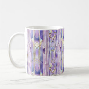 Taza De Café Elegancia de vidrio manchado de Lilac