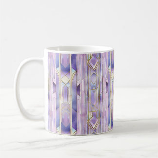 Taza De Café Elegancia de vidrio manchado de Lilac