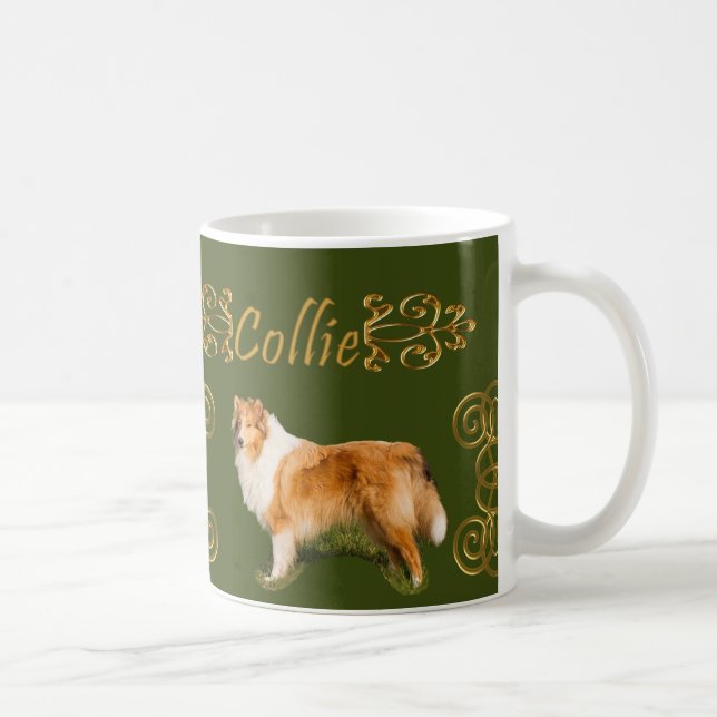 Taza De Café Elegancia del collie (Derecha)