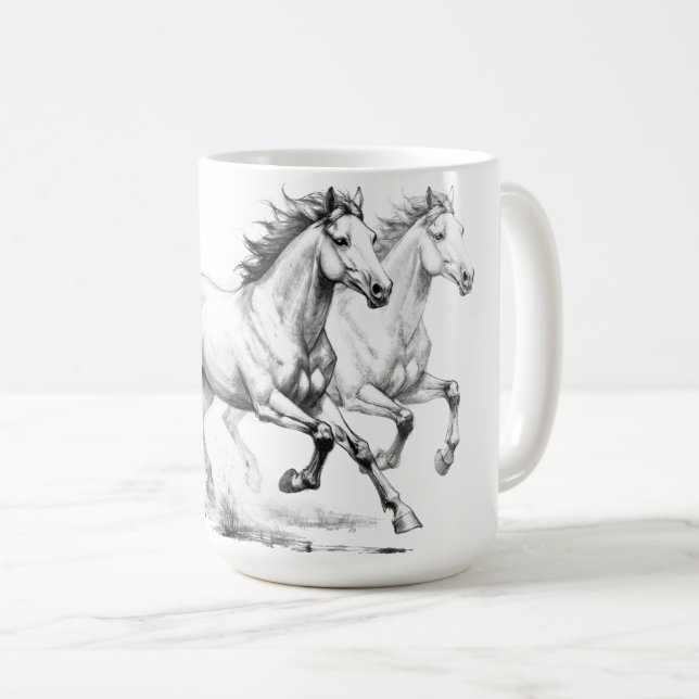 Taza De Café Elegancia Equina (Anverso derecho)