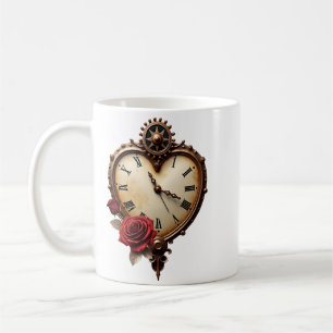 Taza De Café Elegancia Eterna – Corazón de Relojería