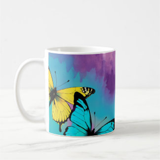 Taza De Café Elegancia fluida mariposa Tea Mug