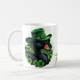 Taza De Café Elegancia irlandesa, el cisne negro de San Patrici