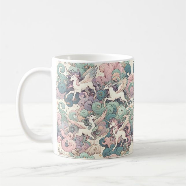Taza De Café Elegancia mística: los susurros del Pastel Kirin (Izquierda)
