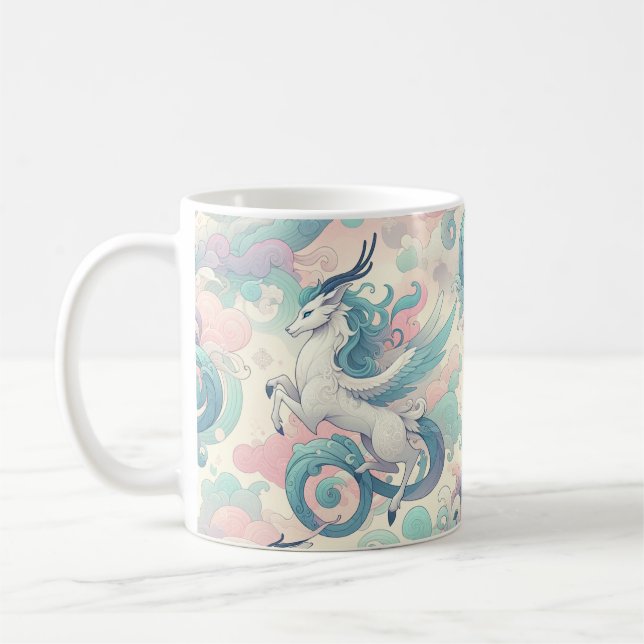 Taza De Café Elegancia mística: los susurros del Pastel Kirin (Izquierda)