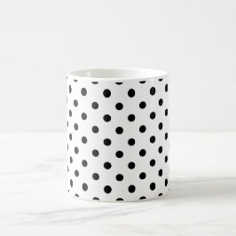Taza De Café Elegancia punteada 🌼: Mug redondo al círculo