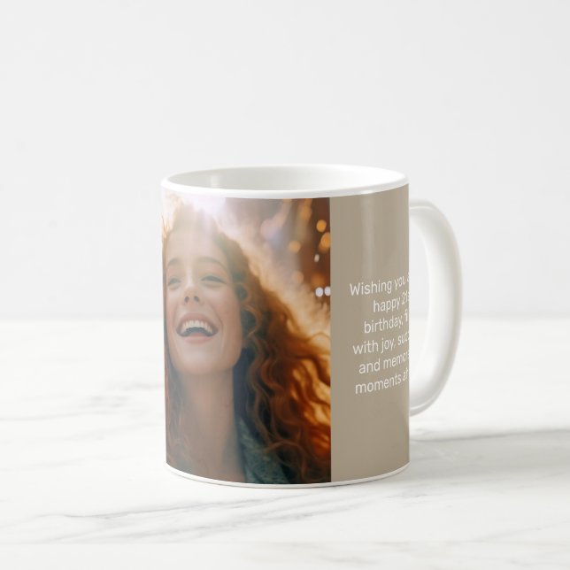 Taza De Café Elegancia silenciosa calma piedra feliz cumpleaños (Anverso derecho)