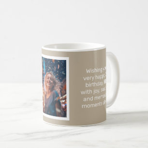 Taza De Café Elegancia silenciosa Calma Stone Feliz Cumpleaños 