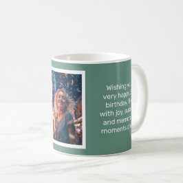 Taza De Café Elegancia silenciosa Océano Verde azulado Feliz cu
