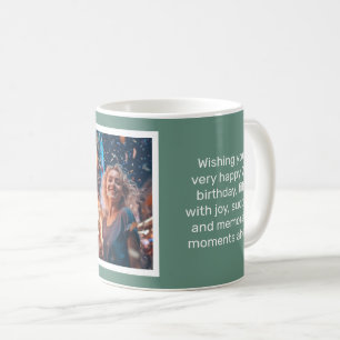 Taza De Café Elegancia silenciosa Océano Verde azulado Feliz cu