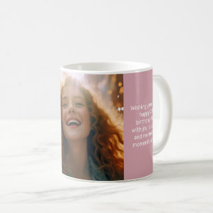 Taza De Café Elegancia silenciosa Rosa oxidado feliz cumpleaños