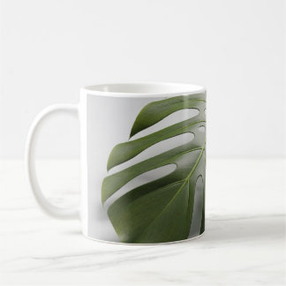 Taza De Café Elegancia tropical: hoja de Monstera