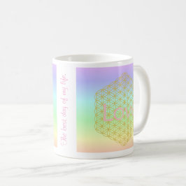 Taza De Café elegant and modern flower of life love