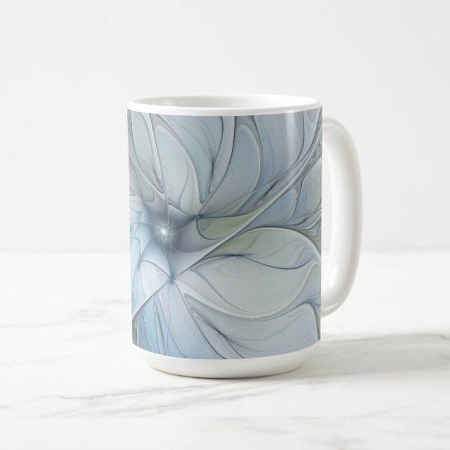 Taza De Café Elegant Beauty Modern Abstract Fractal Art Flower (Anverso derecho)