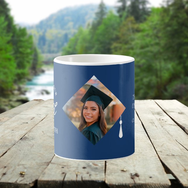 Taza De Café Elegant Cap Topper Custom Graduate Photo Keepsake (Elegant Cap Topper Custom Graduate Photo Keepsake Coffee Mug )