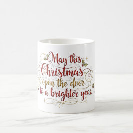Taza De Café Elegant Christmas Greeting Lettering Mug