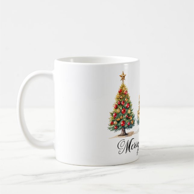 Taza De Café Elegant Christmas Trees – Holiday Season (Izquierda)