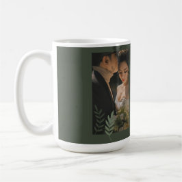Taza De Café Elegant customizable olive green wedding 