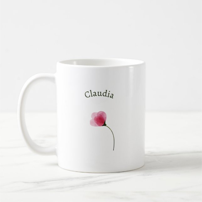 Taza De Café Elegant Cute Sophisticated Rustic Romantic Floral  (Izquierda)